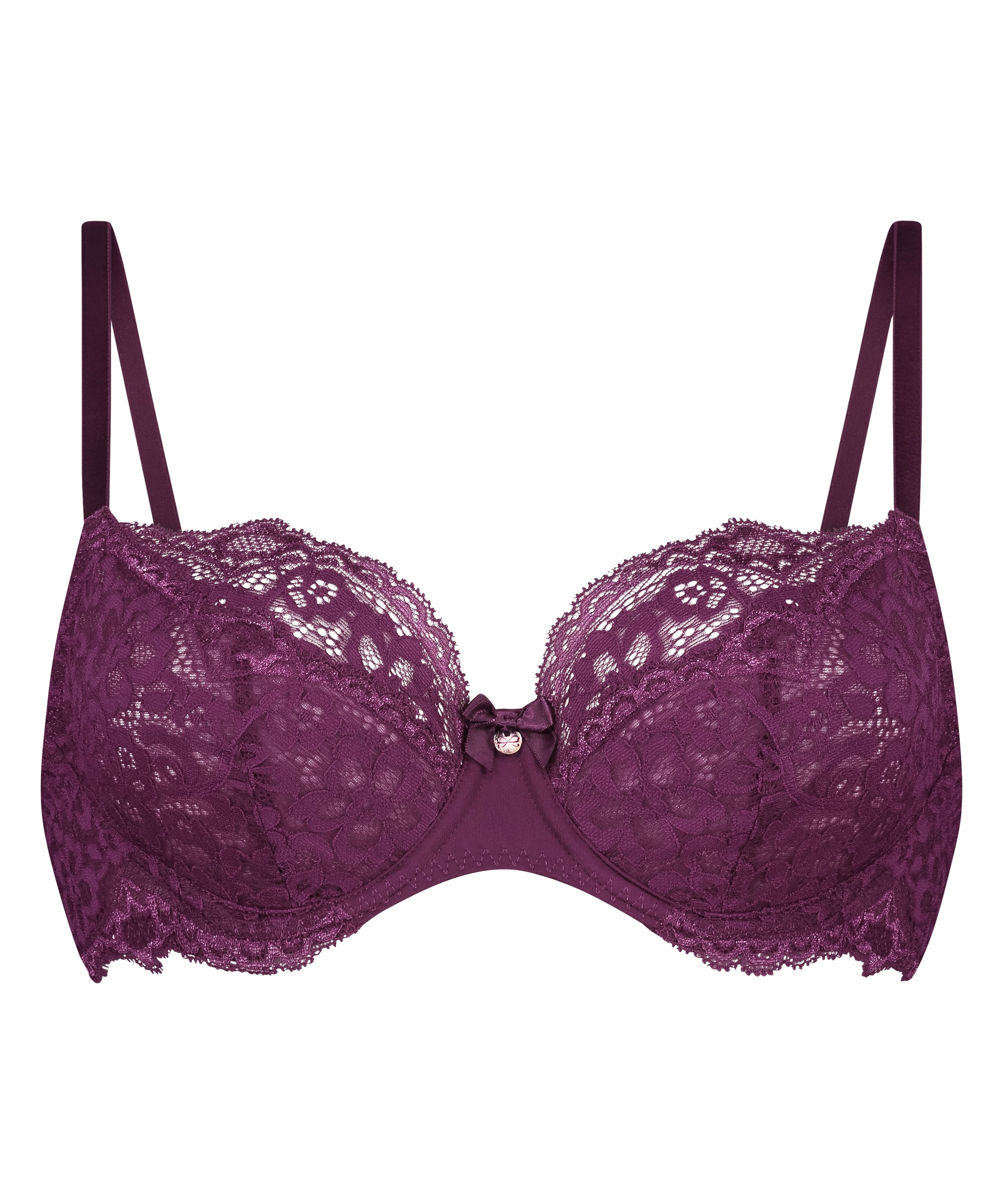 Marine Non-Padded Underwired Bra, Purple, main