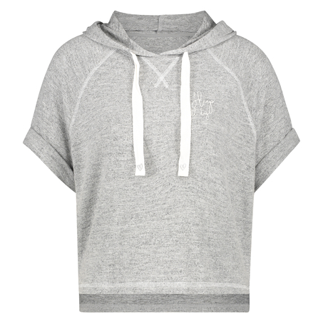 Short sleeved hoodie, Gray