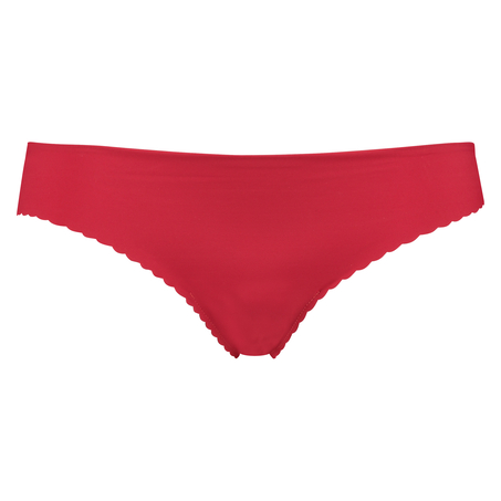 Thong invisible scalloped, Red