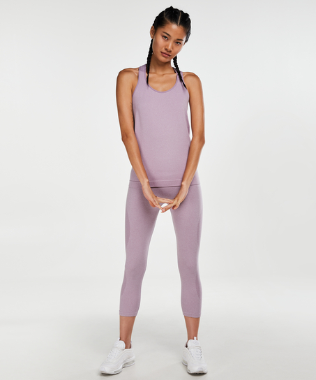 HKMX high waist capri round knit, Purple