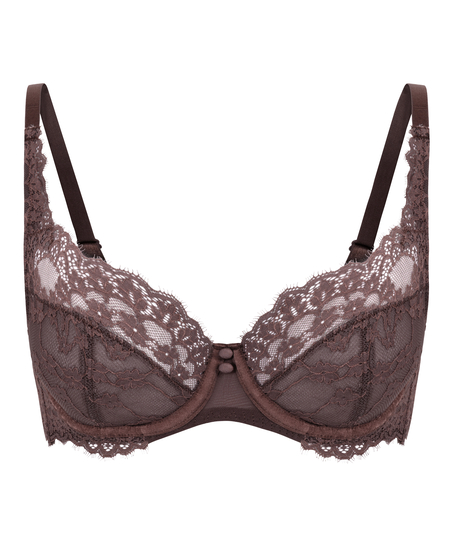 Daisy Non-Padded Underwired Bra, Brown