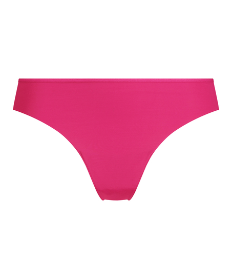 Lace Back Invisible Thong, Pink