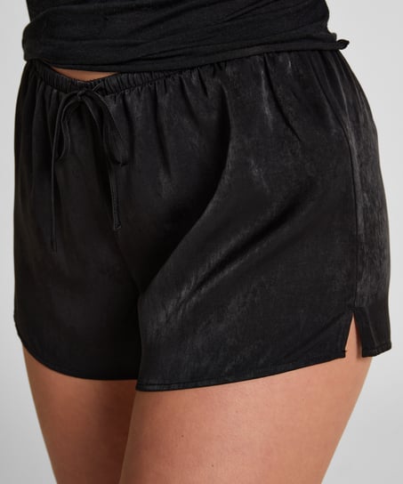 Ayla Satin Shorts, Black