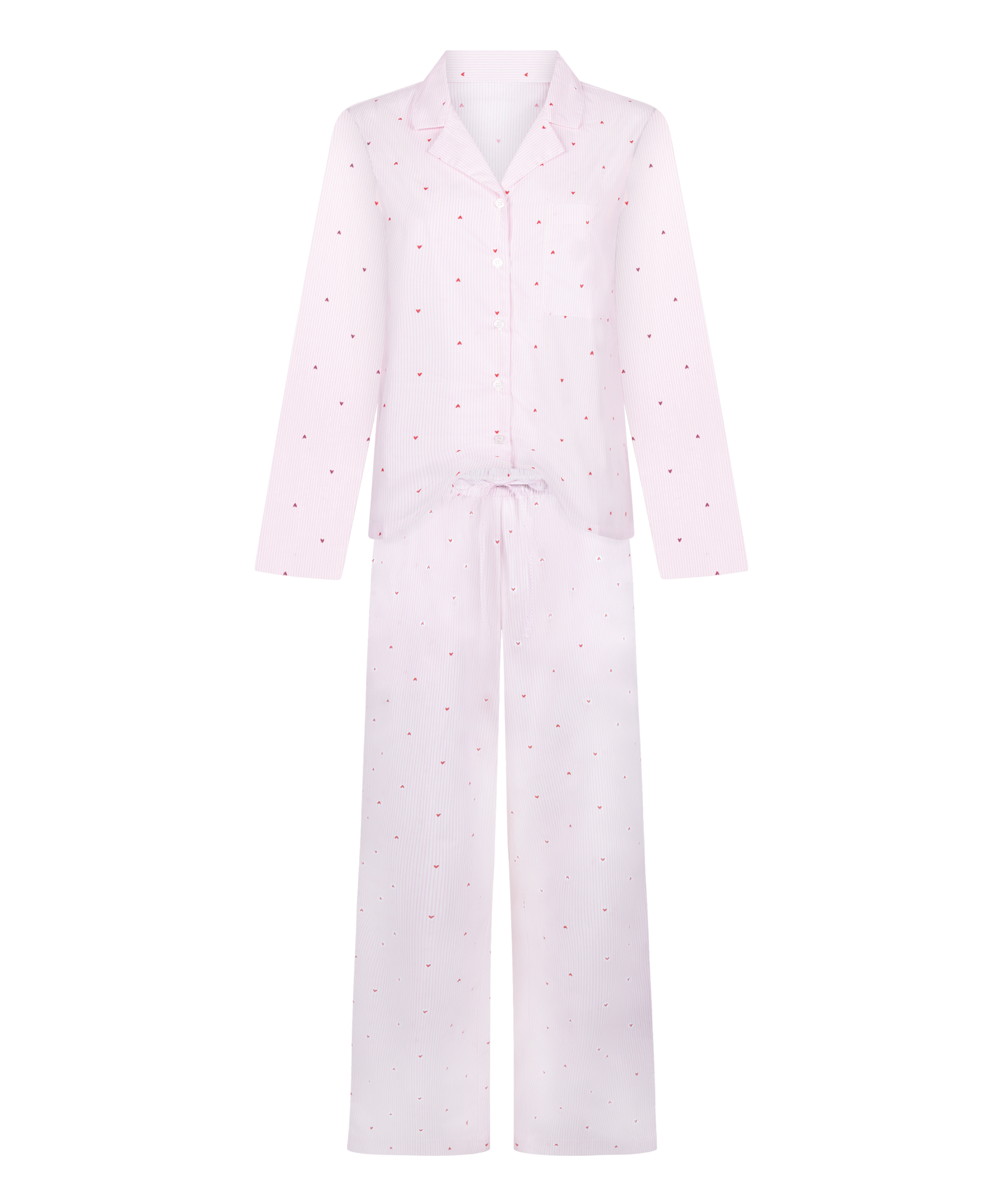 Pyjamaset Cotton Jersey, White, main