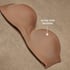 Smooth Padded Underwired Strapless Push-Up Bra, Beige