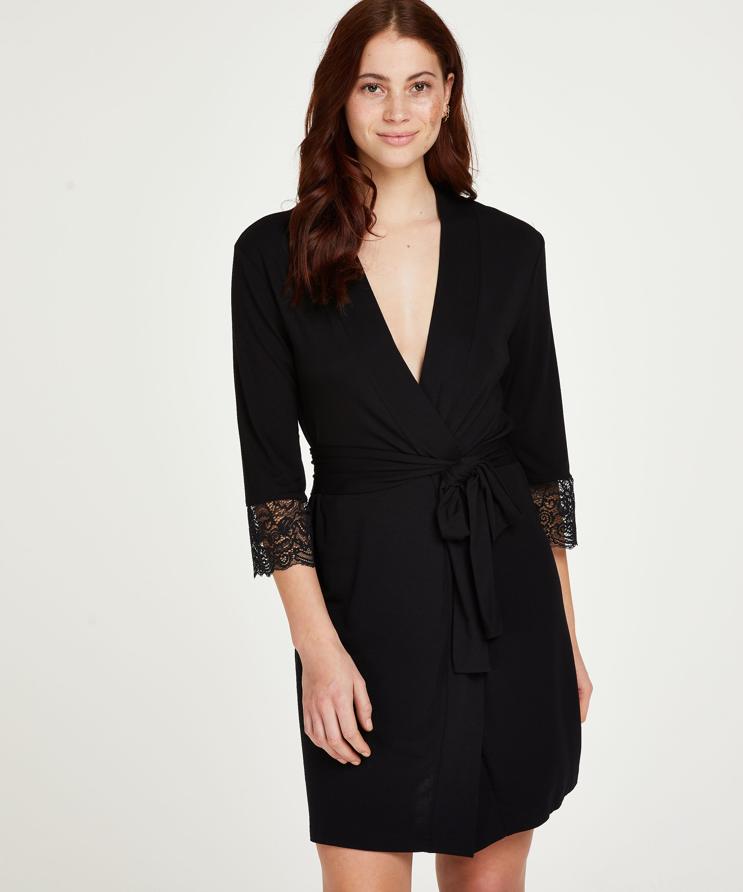 Vera Lace Kimono, Black