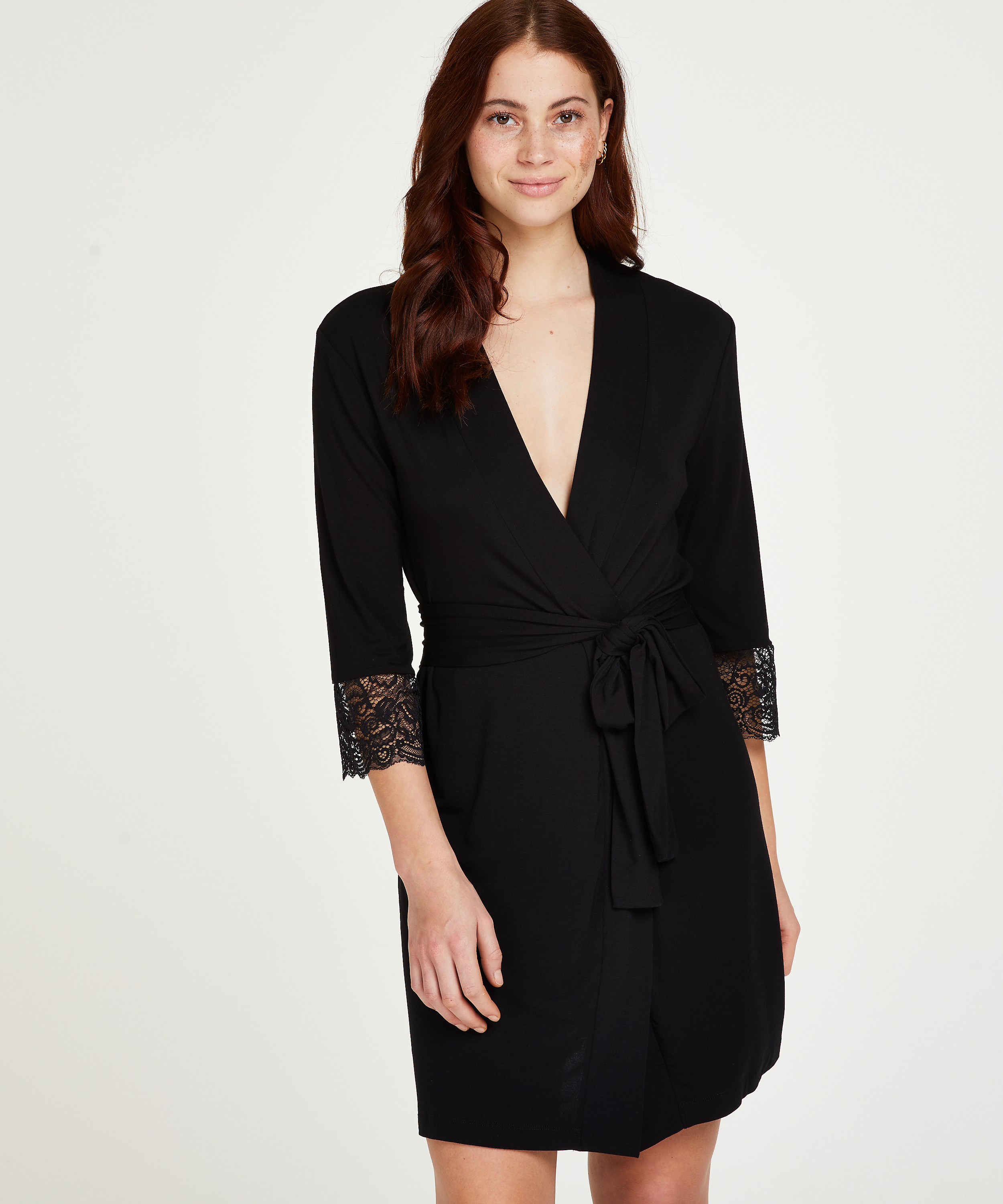 Vera Lace Kimono, Black, main