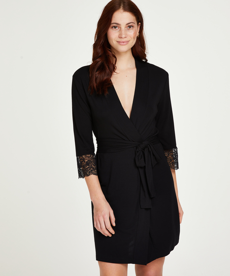 Vera Lace Kimono, Black