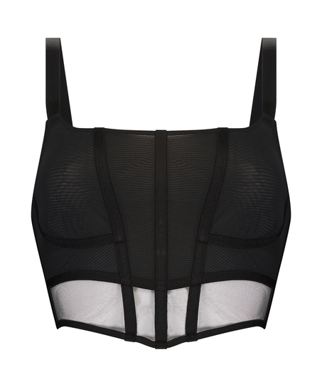 Love Me Mesh Corset Top, Black