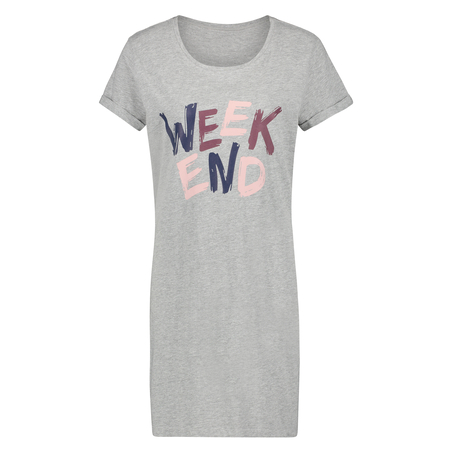 Round Neck Nightshirt, Gray