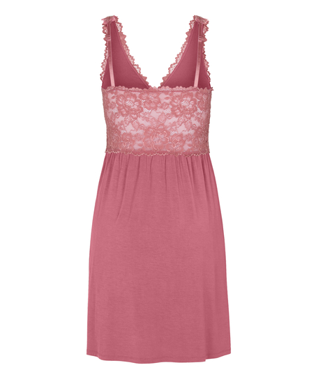 Nora Lace Slip Dress, Pink
