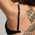 Transparent Back Multiway Padded Underwired Bra, Black