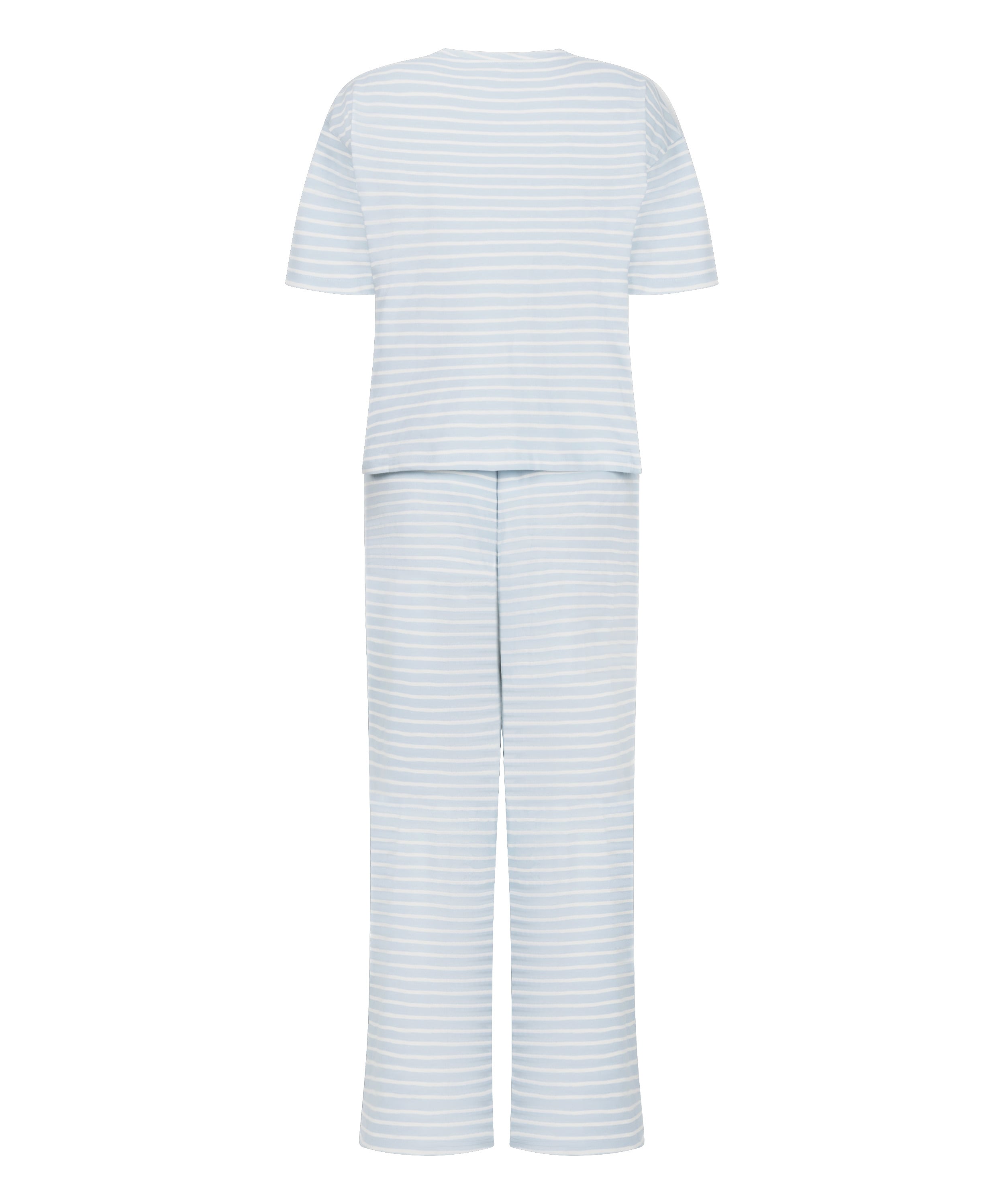 Pyjama Set Cotton Jersey Long, Blue, main