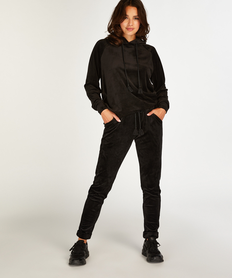 Velours top, Black