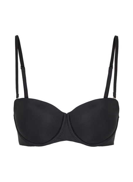 Jane Padded Strapless Underwired Bra, Black