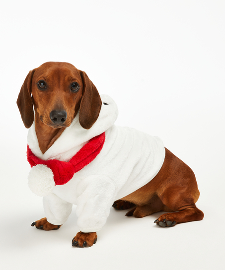 Dog's Fleece Onesie, White