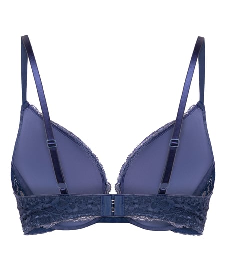 Marine Padded Push-Up Underwired Bra, Blue