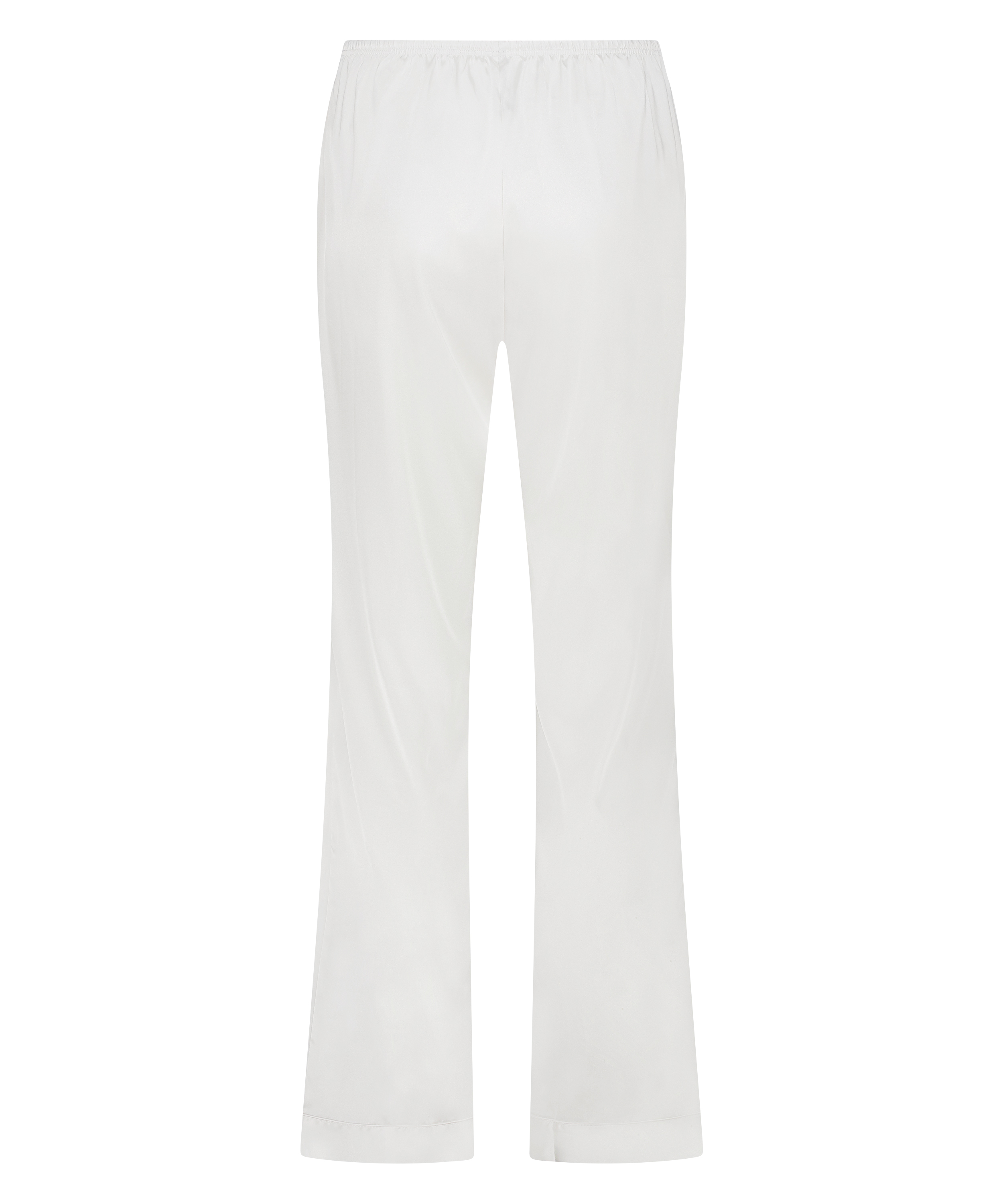Satin Trousers, White, main