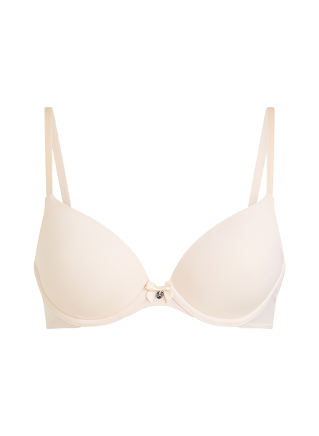 Plunge Padded Underwired Bra, Beige