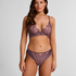 Malou Highleg Thong, Purple
