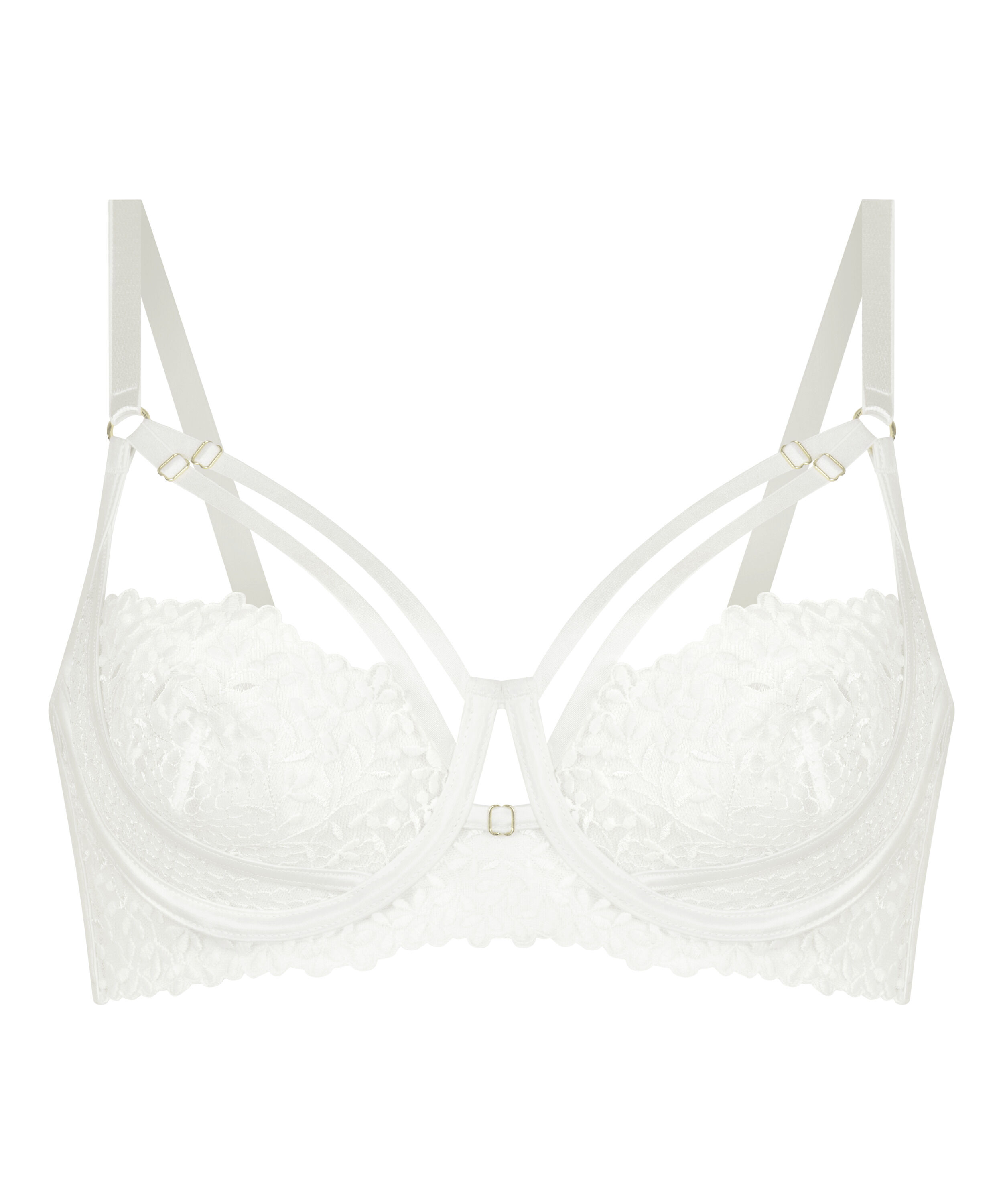Kristina Non-Padded Underwired Longline Bra, White