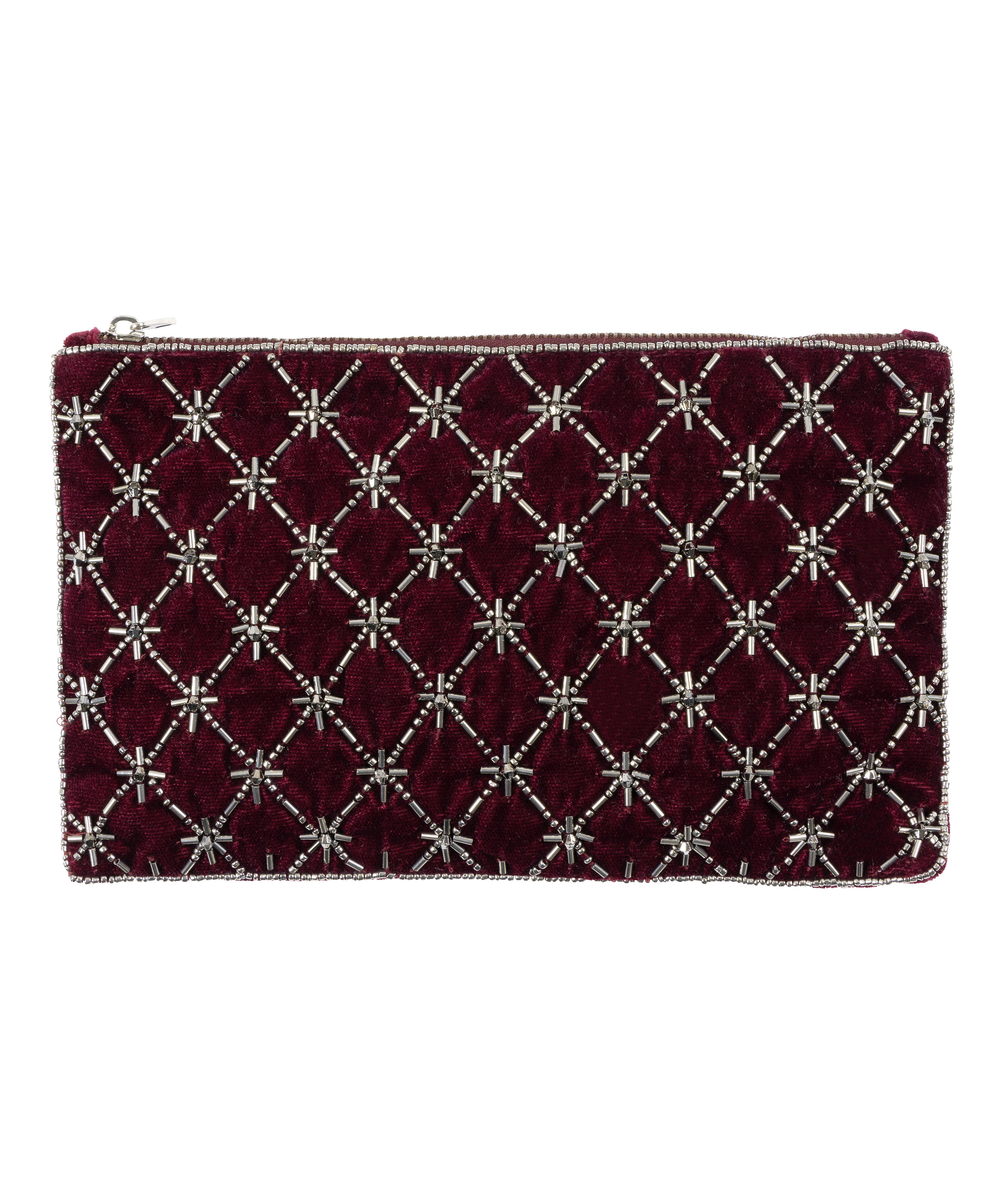 Beaded Pouch, Purple, main