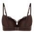 Lace & Shine Padded Underwired Bra, Brown