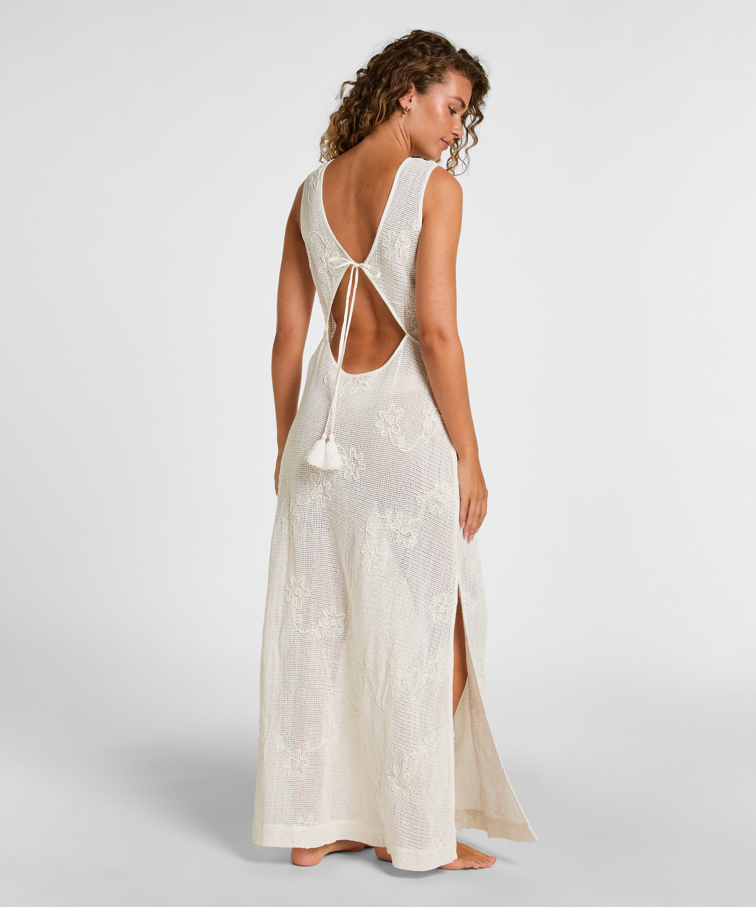 Beach Dress, White, main