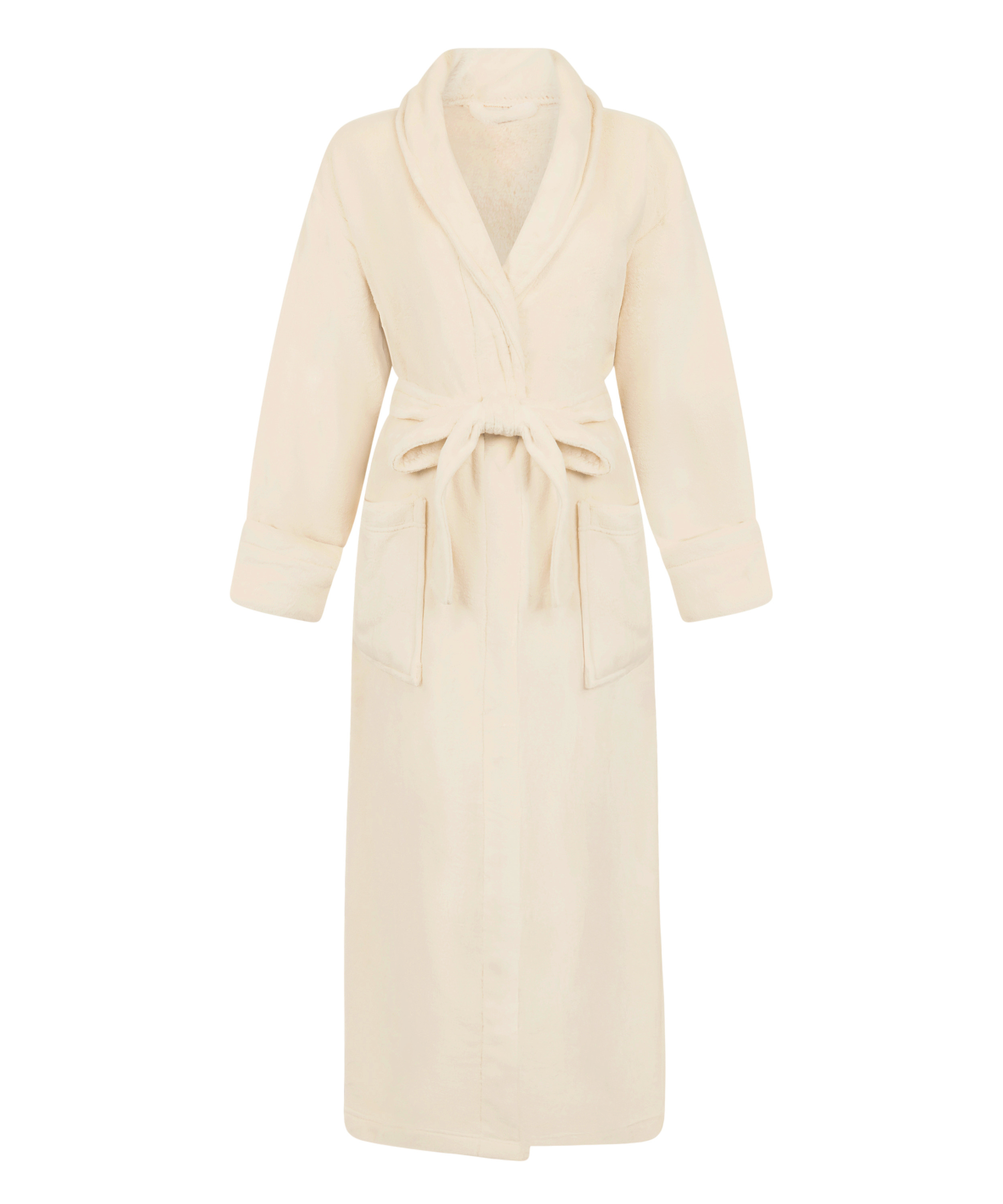Soft Fleece Bathrobe, White, main