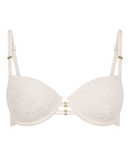 Crochet Bikini Top, White