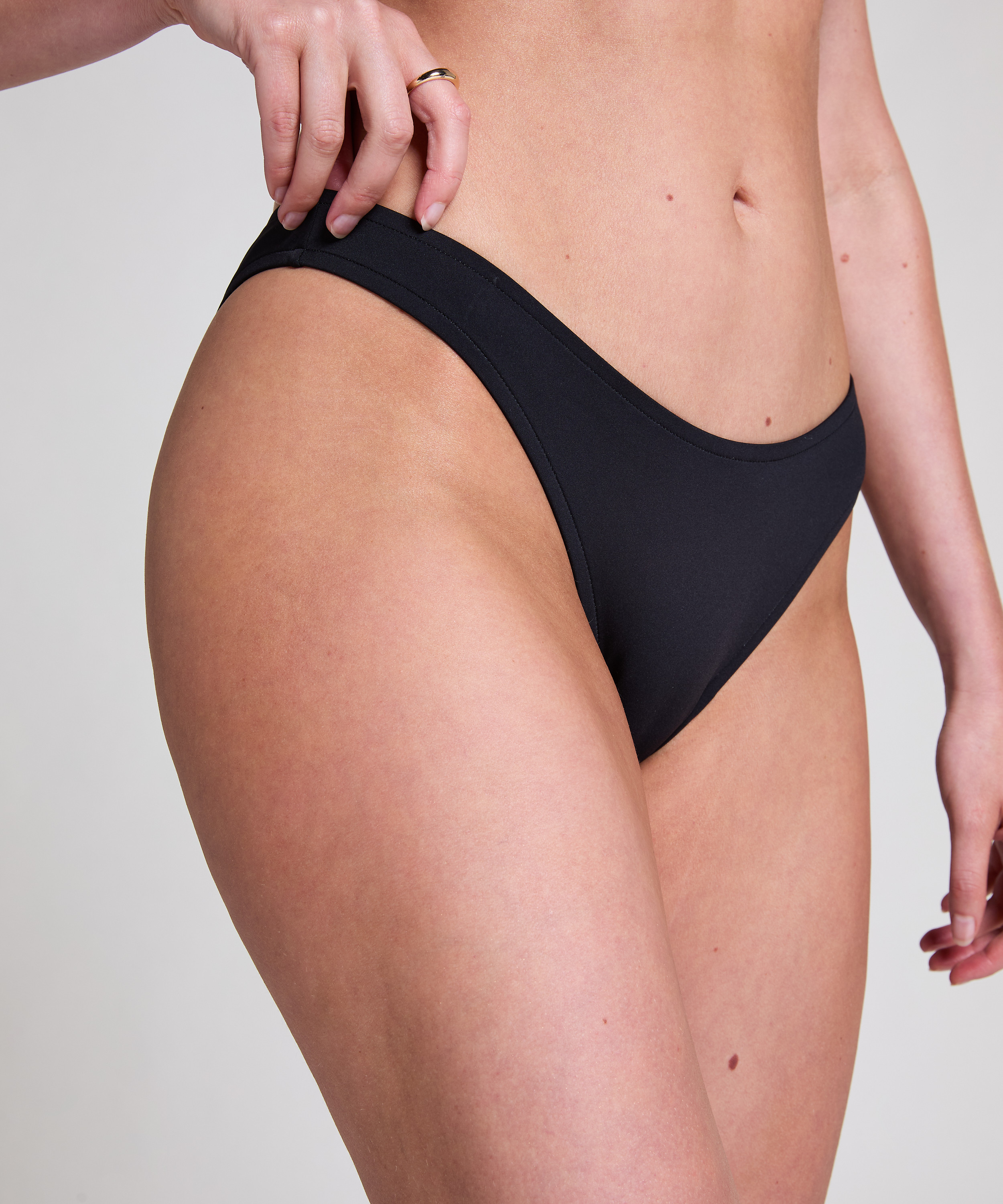Neoprene Highleg Bikinibottom, Black, main