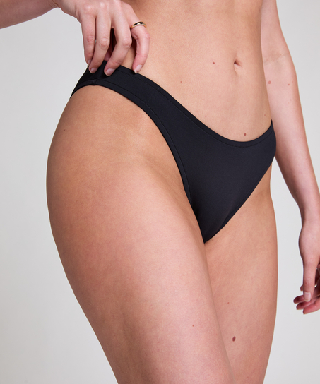 Neoprene Highleg Bikinibottom, Black