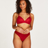Invisible thong Stripe mesh, Red