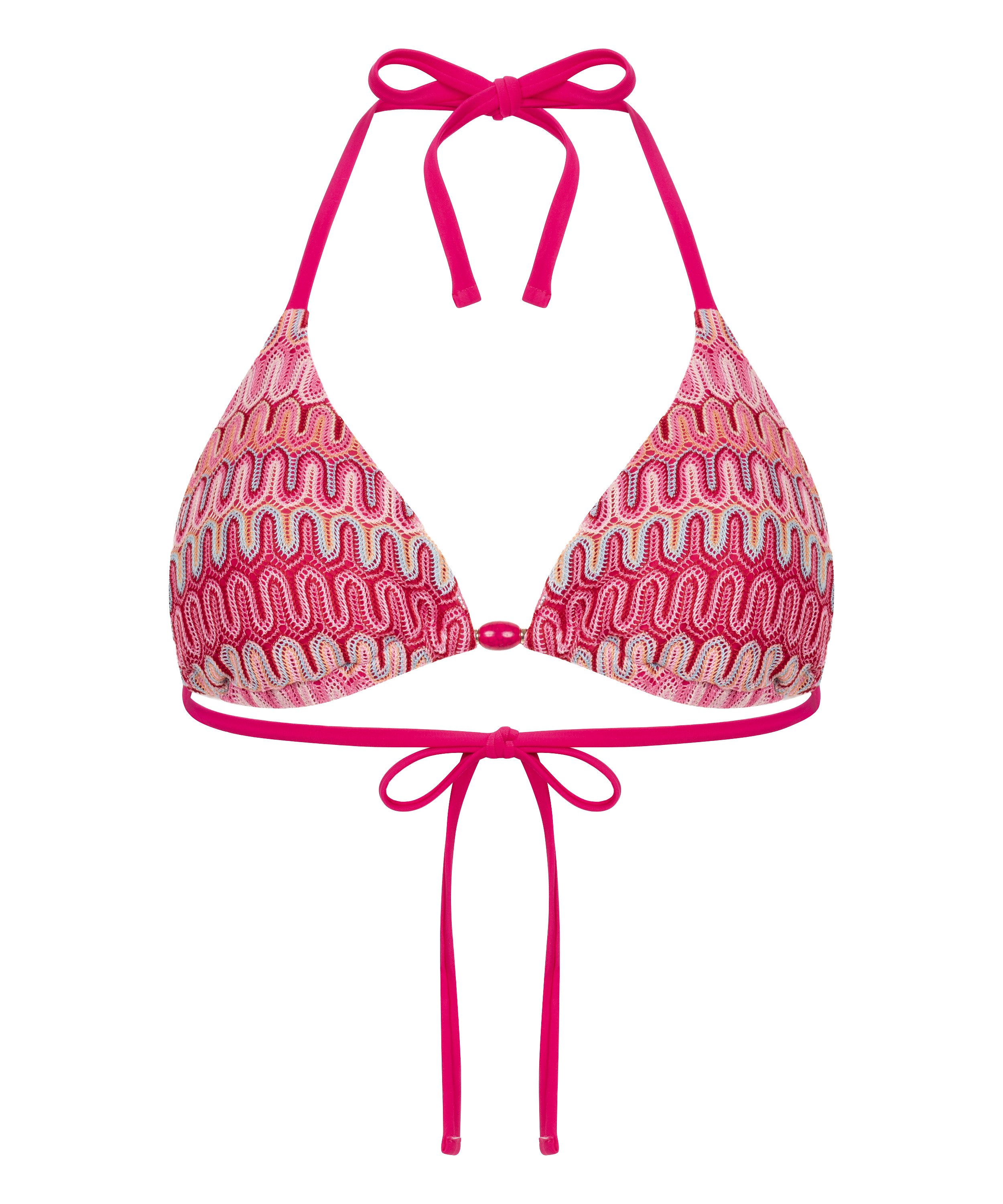Cali Triangle Bikini Top, Pink, main
