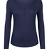 Longsleeved Pyjama Top Henley, Blue