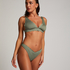 Scallop triangle bikini top, Green