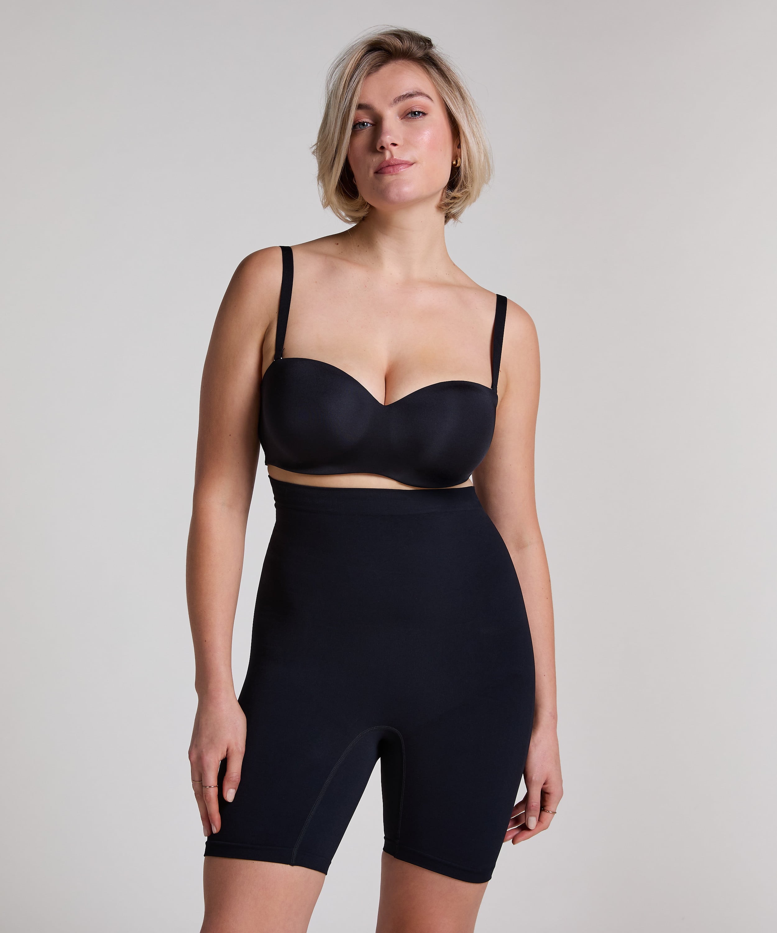 Seamless Enhancing Thigh Slimmer, Black, main