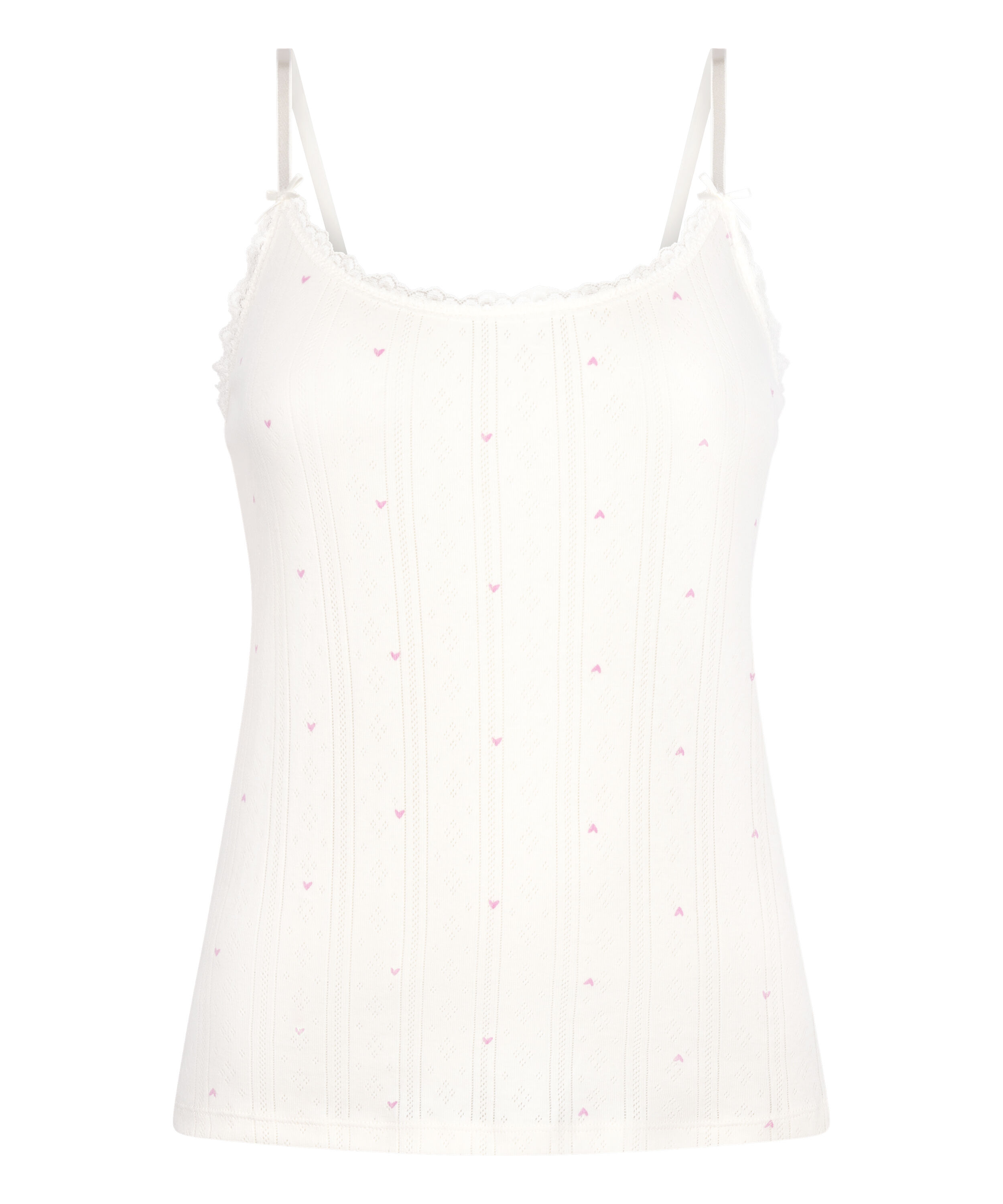 Pointelle Cami, White