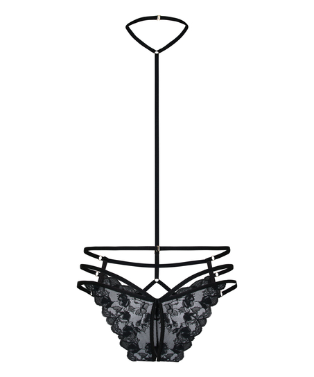 Open Crotch Brazilian Zara, Black