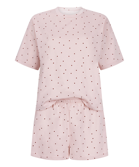 Pyjama Set Cotton Jersey Short, Pink