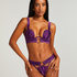 Elsa Padded Underwired Longline Bra, Purple