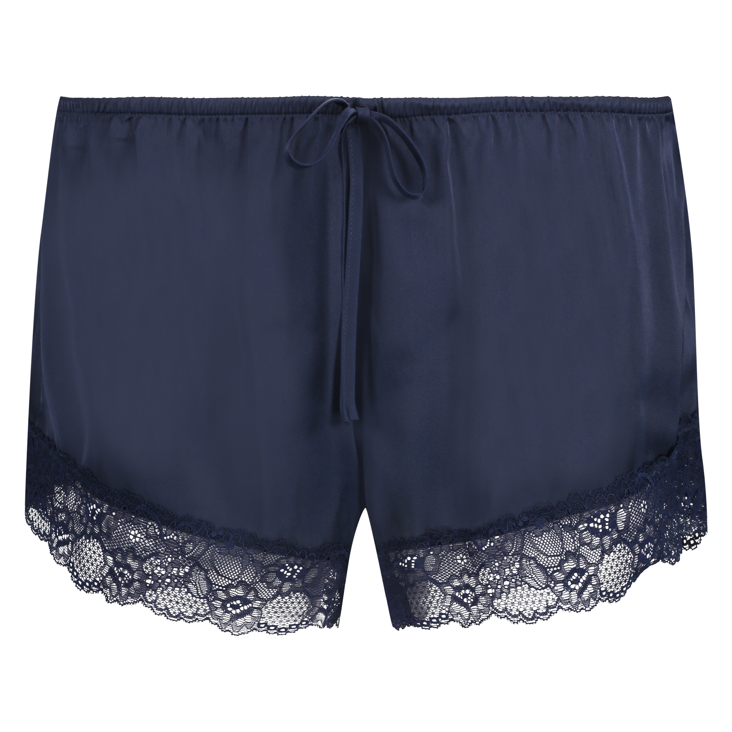 Satin pyjama shorts, Blue, main