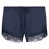 Satin pyjama shorts, Blue