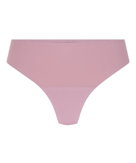Lace Back Invisible Thong, Pink