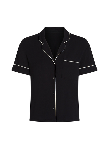 Essential Jersey Short-Sleeved Jacket, Black