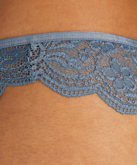 High leg Brazilian, Blue