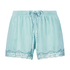 Velvet lace shorts, Green