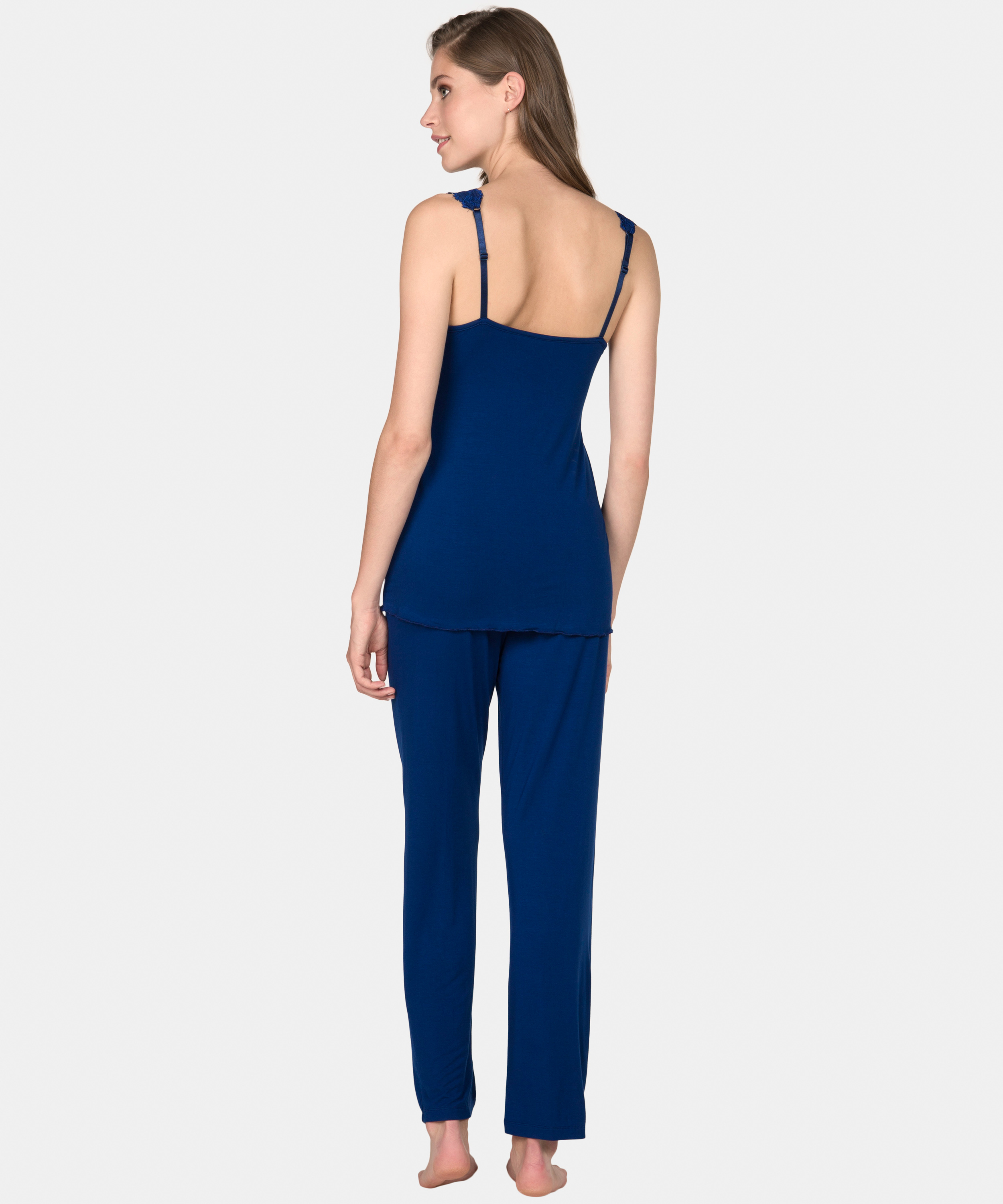Pyjamaset Modal lace, Blue, main