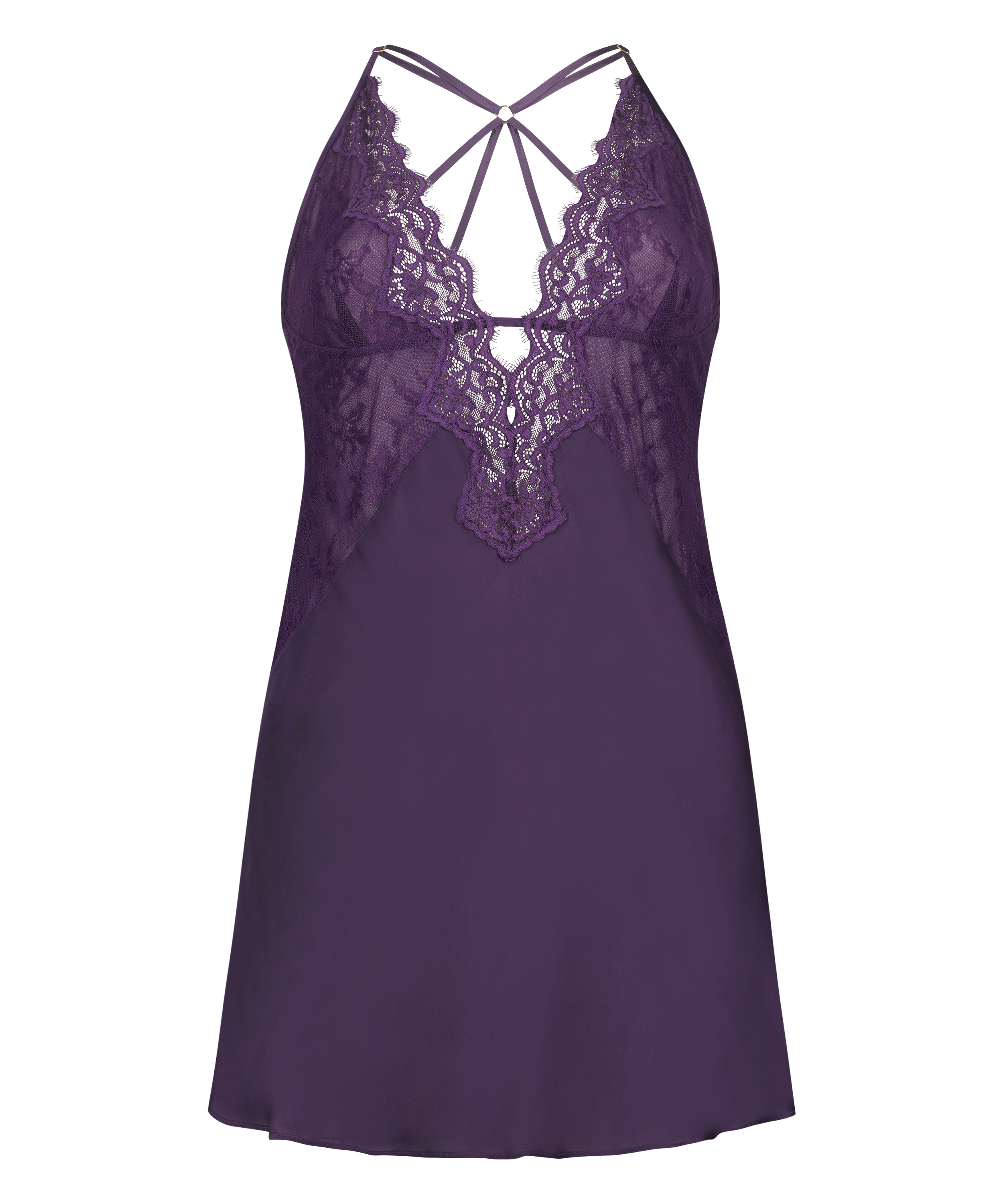 Sienna Lace Slip Dress, Purple, main