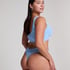 Dianne High Leg Thong, Blue